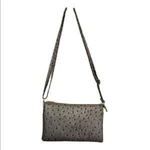 Silver Faux Leather Crossbody